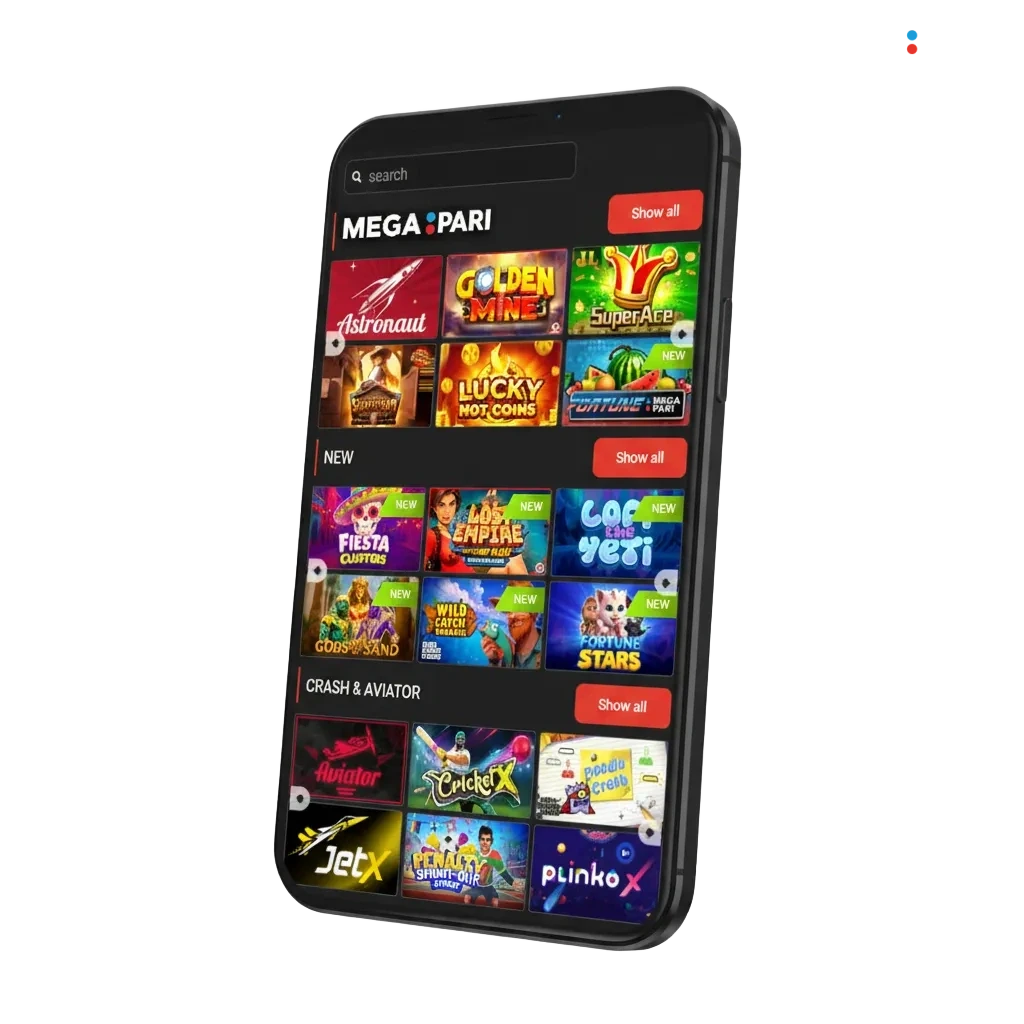 MegaPari app for Android (APK) and iOS: sports betting, casino, fast cash in/out; legal in Philippines; many payment methods.