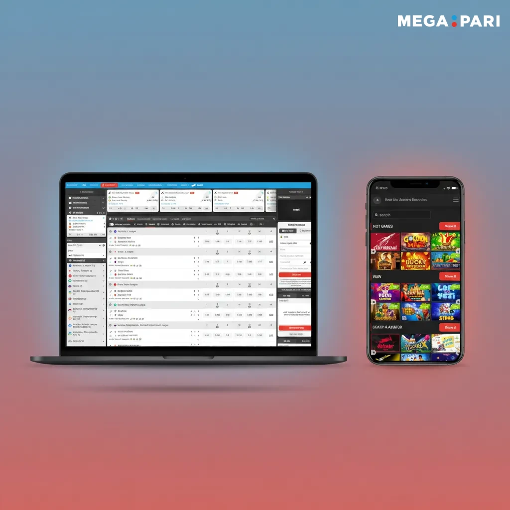 Clean MegaPari UI for en-PH; top nav: Sports, Live, eSports, Casino, Live Casino, Promotions, Help, Login, Sign Up.