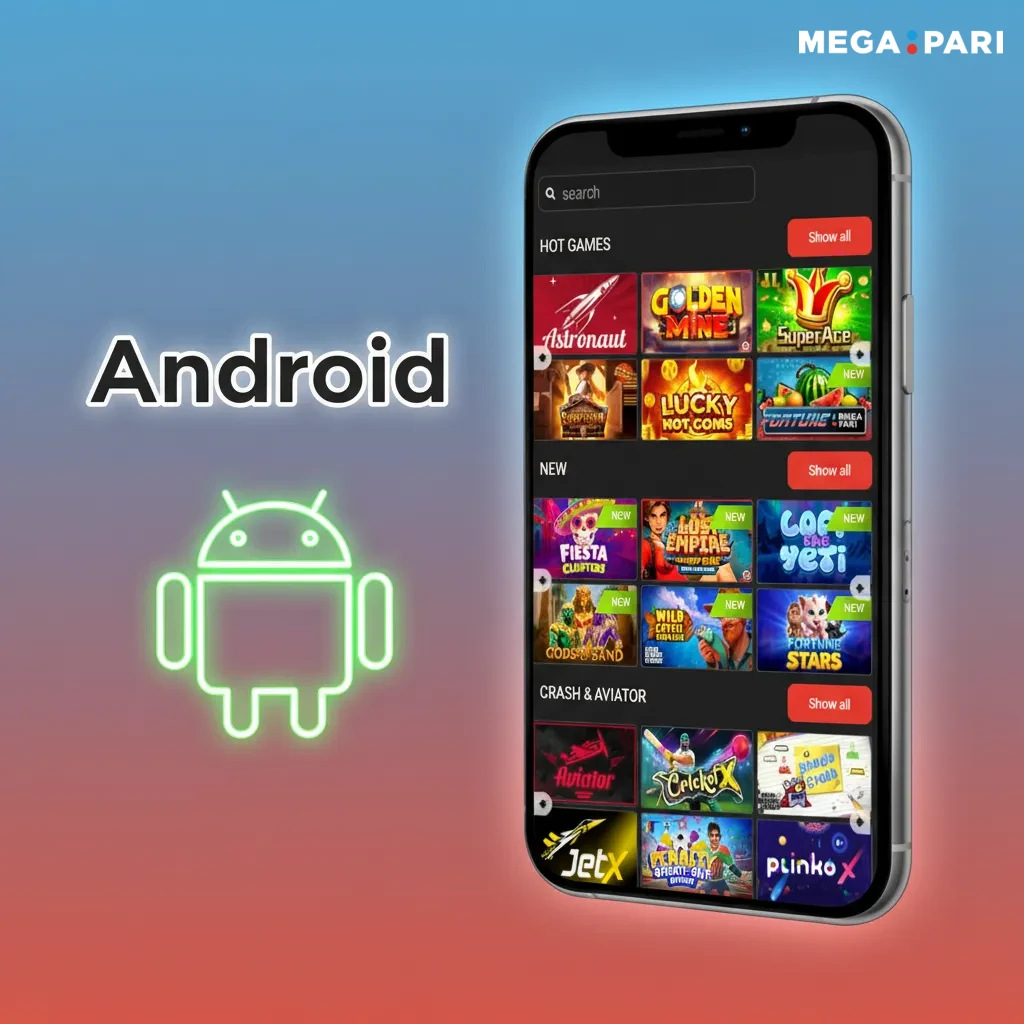 Android app install guide: enable unknown apps, download APK, install, log in. Android 7.0+. Fast markets, casino, tools.