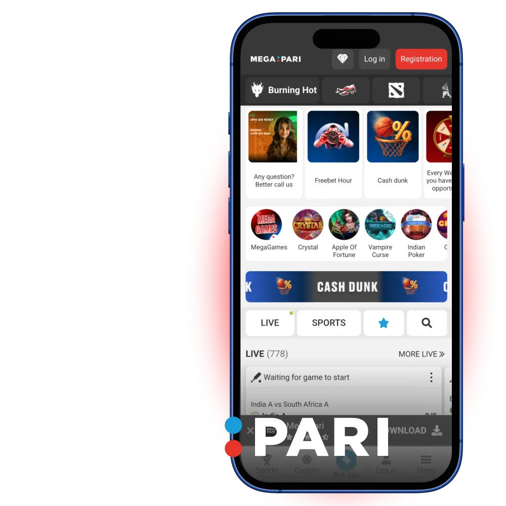 Experience MefaPari app for ultimate casino excitement.