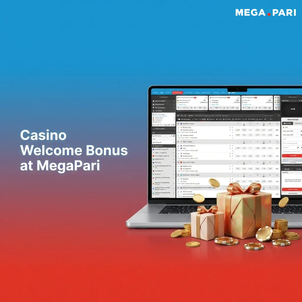 MegaPari casino welcome bonus offering 100% deposit match up to ₹40,000 for new Indian players with wagering requirements