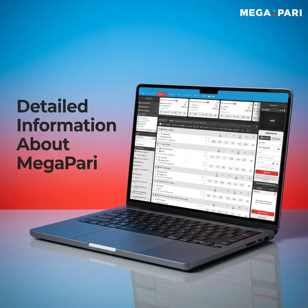 MegaPari betting platform interface showing sports events, secure payment options, and mobile app features for Indian users
