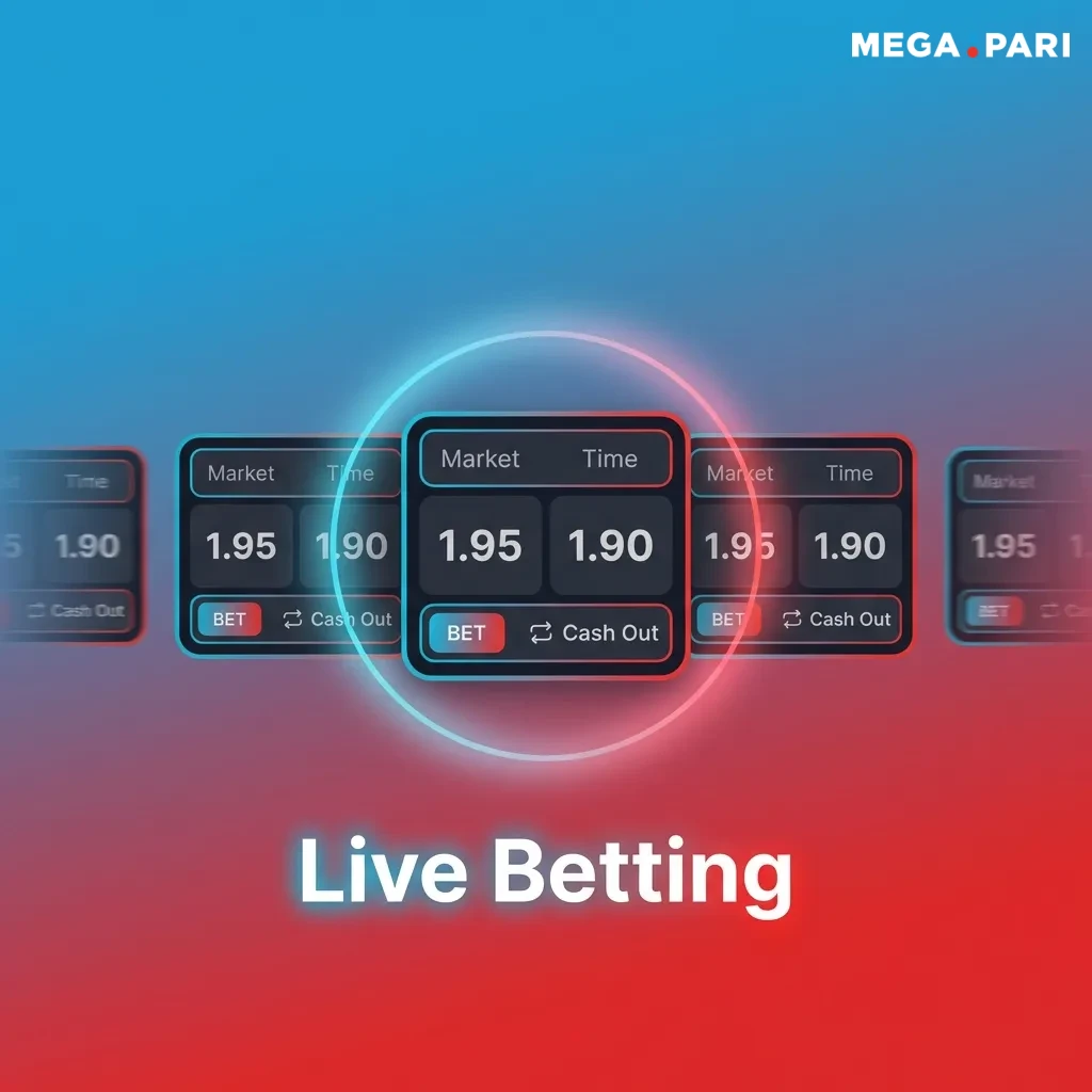 Live betting interface showing real-time odds updates and in-play wagering options across cricket, football, and tennis matches
