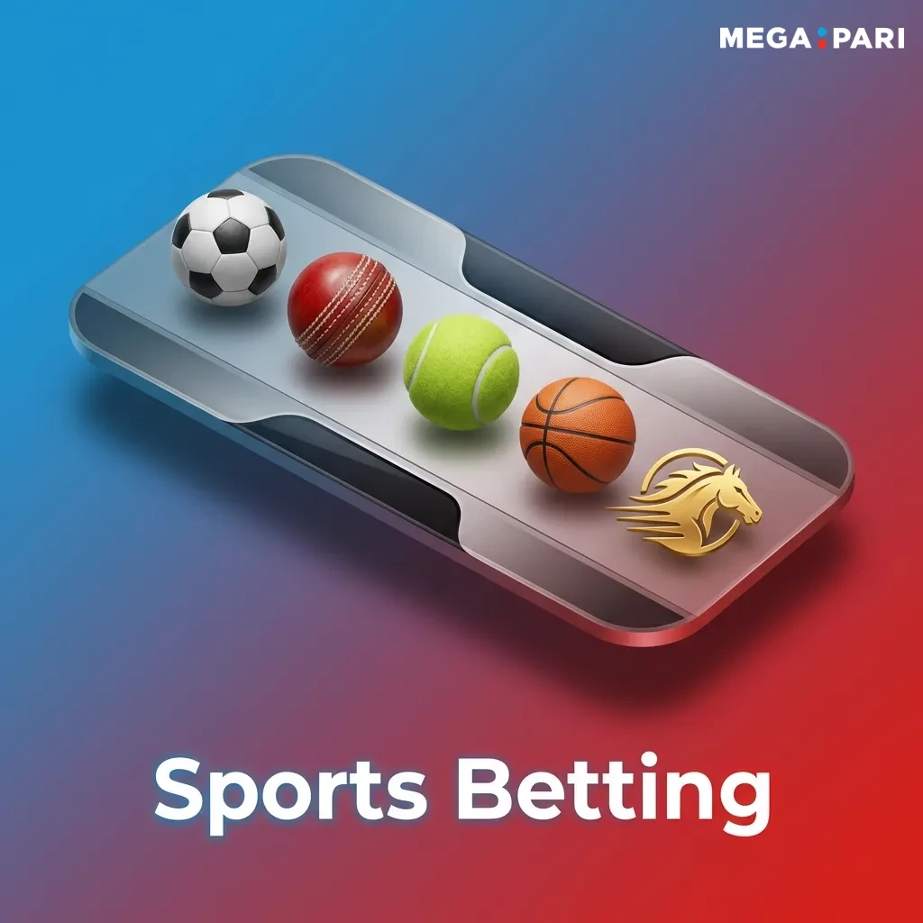 Sportsbook interface showing betting markets for cricket, football, tennis, kabaddi, and other popular sports
