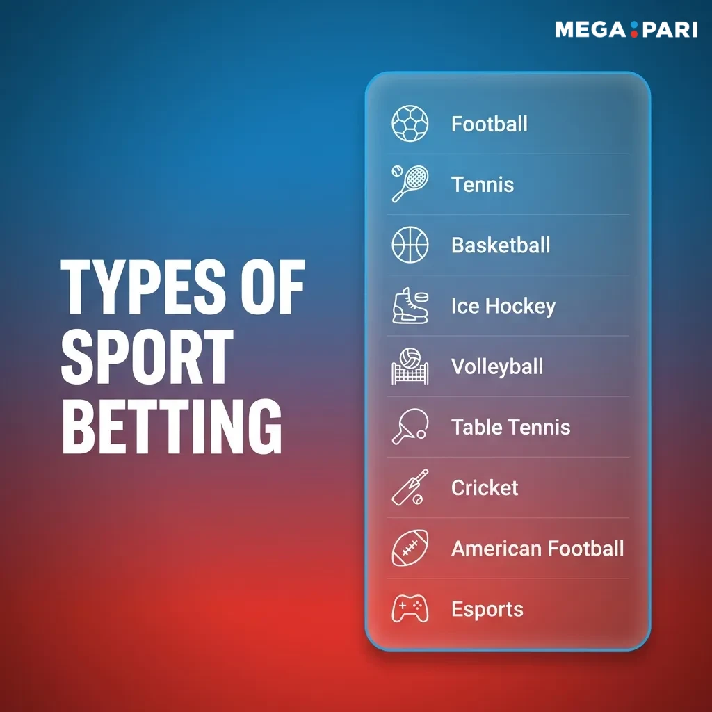 Sports betting interface showing cricket, football, tennis, and kabaddi wagering options with live odds and markets