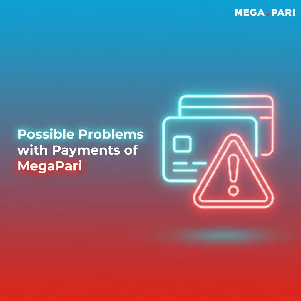Illustrated guide showing common MegaPari payment issues including deposit delays, withdrawal rejections, and solutions
